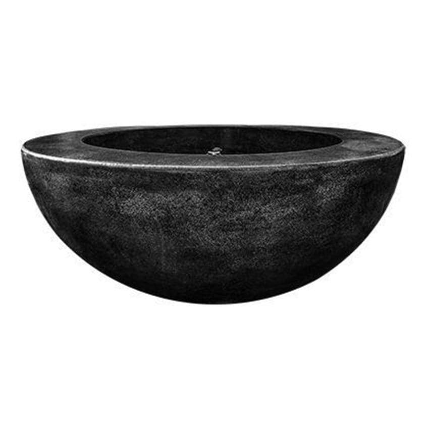 Moderno 5 36-in Round GFRC Propane Fire Bowl in Ebony by Prism Hardscapes