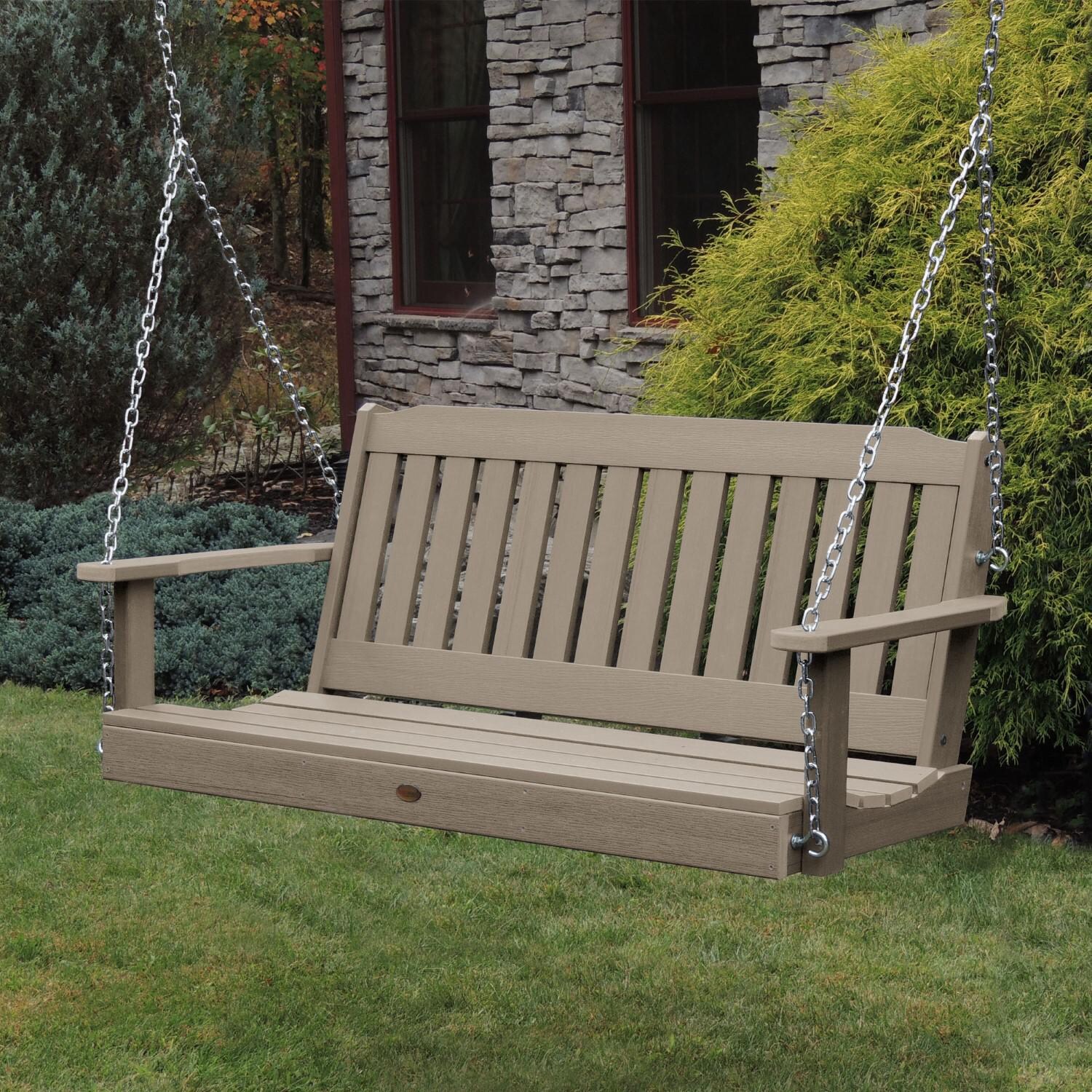 Lakeview Outdoor Deigns Hart Lane 5-Foot Porch Swing - Woodland Brown thumbnail