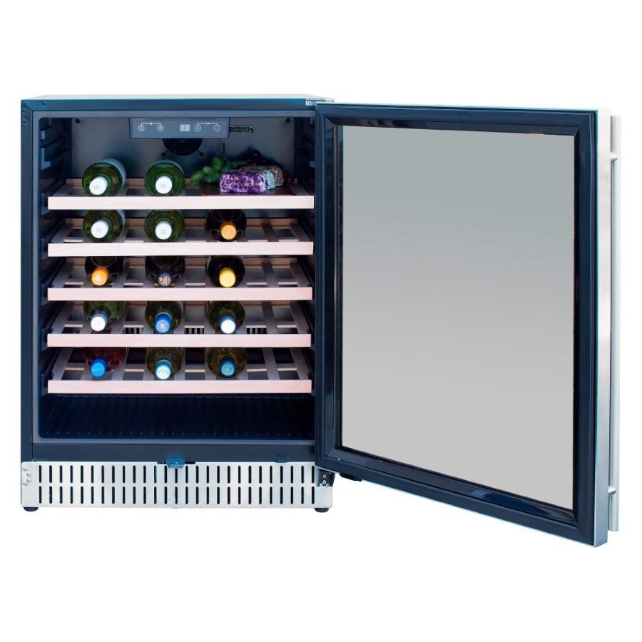 American Made Grills AMG-RFR-24W 24-Inch Outdoor Rated Wine Cooler - Full Open Front View thumbnail