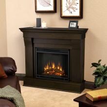 Real Flame Chateau 40-Inch Electric Fireplace With Mantel - Dark Walnut - 5910E-DW image