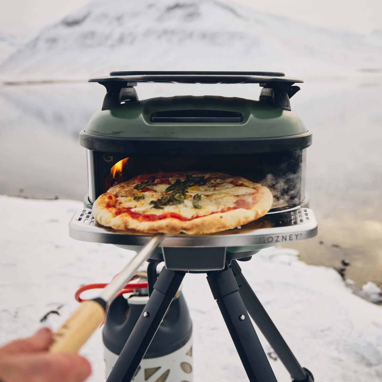 Gozney GTPOLUS1225 Tread Propane Pizza Oven - Olive - Lifestyle thumbnail