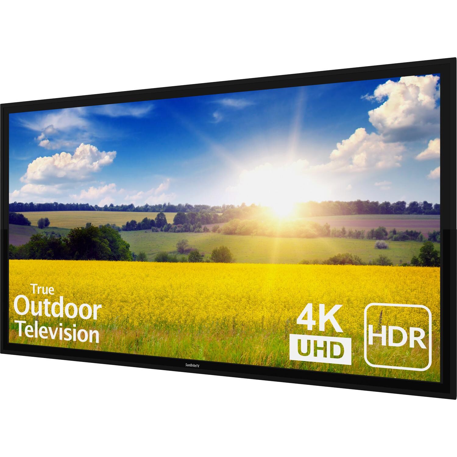 SunBriteTV SB-P2-55-4K-BL Pro 2 Series 55-Inch LED HDR 4K Outdoor TV - Full Sun - Black - Angled View thumbnail