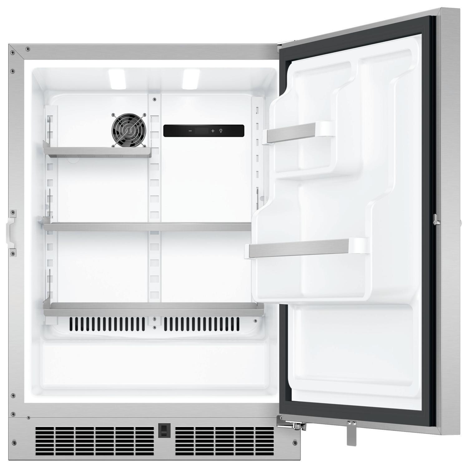 DCS 24-Inch 5.3 Cu. Ft. Right Hinge Outdoor Rated Compact Refrigerator - Open View - White Background thumbnail