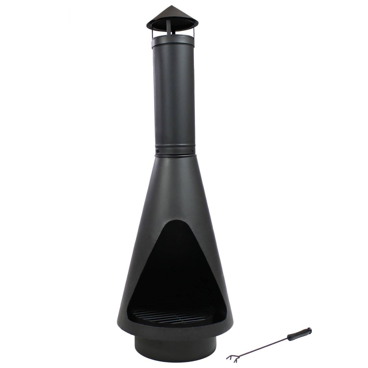 Ultimate Patio 56-Inch Steel Wood Burning Chiminea - Front View thumbnail