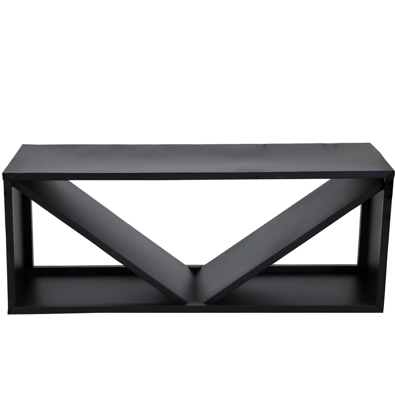 Sunnydaze Decor Triple Triangle Steel Firewood Log Rack - 41-Inch image