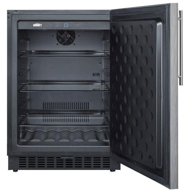 Summit 4.6 Cu. Ft. Built-In / Freestanding Refrigerator - Stainless Steel - Open thumbnail
