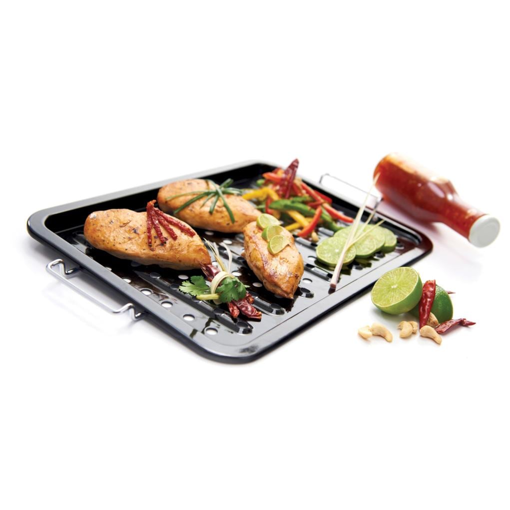 GrillPro Porcelain Grill Topper - 97122 - With Food - White Background thumbnail