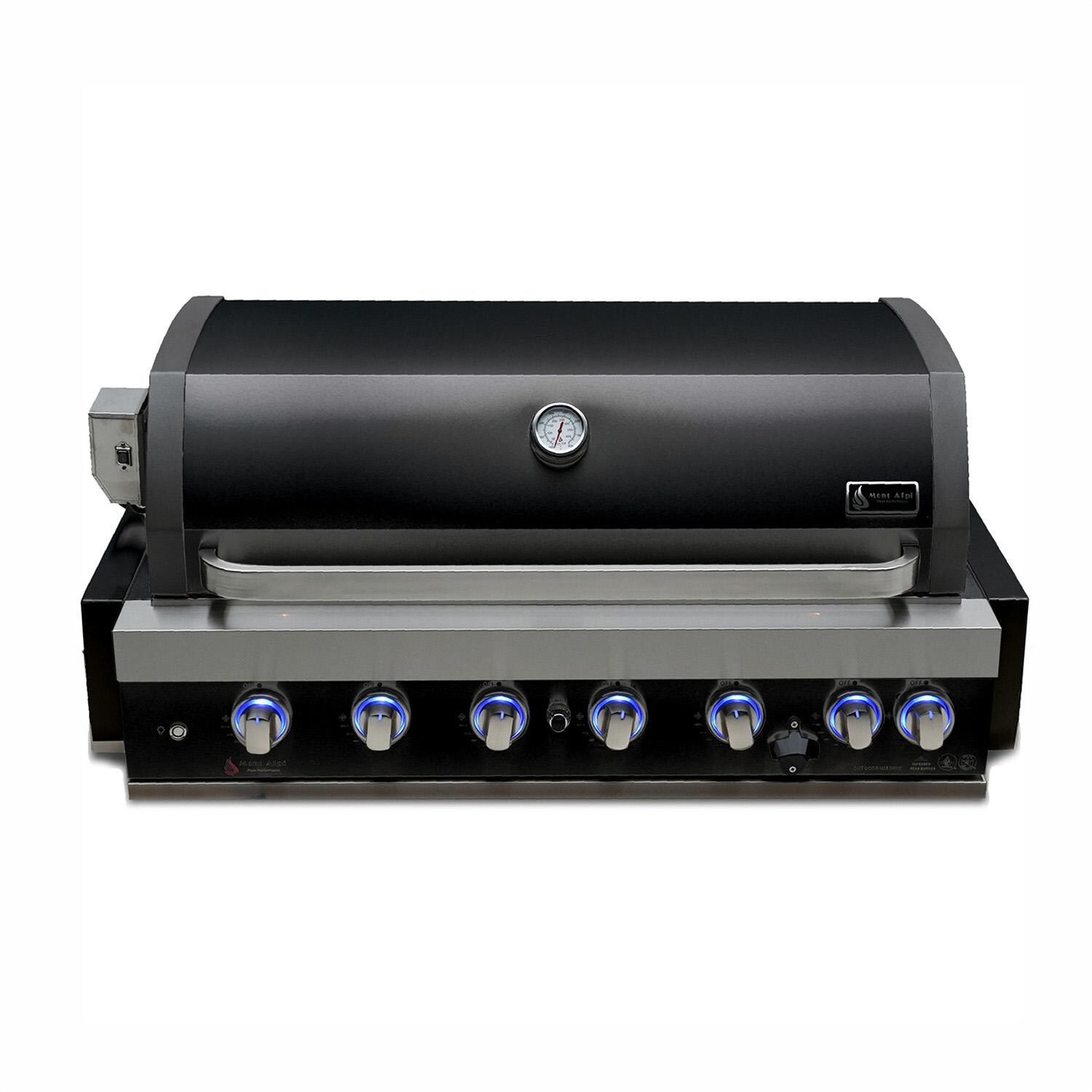 Mont Alpi 805 Black Series 44-Inch Built-In Natural Gas Grill (Ships Propane w/ Conversion Kit) - Front - White Background