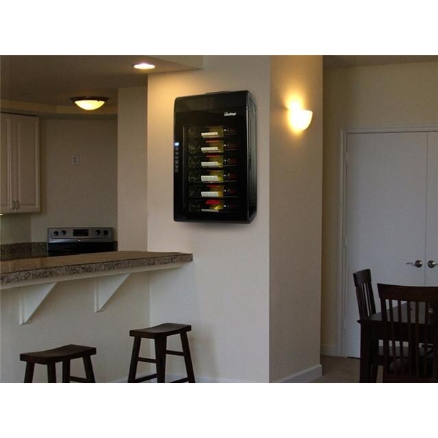 Vinotemp VT-6TED-WB 6 Bottle Wall-Mounted Wine Cooler Installed View