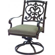 Darlee Santa Barbara Cast Aluminum Patio Swivel Rocker Dining Chair - Antique Bronze image