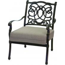 Darlee Florence Cast Aluminum Patio Club Chair - Mocha image