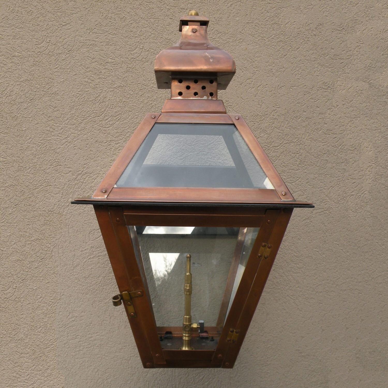 Regency GL20 Regenia Rue Natural Gas Light With Open Flame Burner And Manual Ignition On Wall Mustache Mount