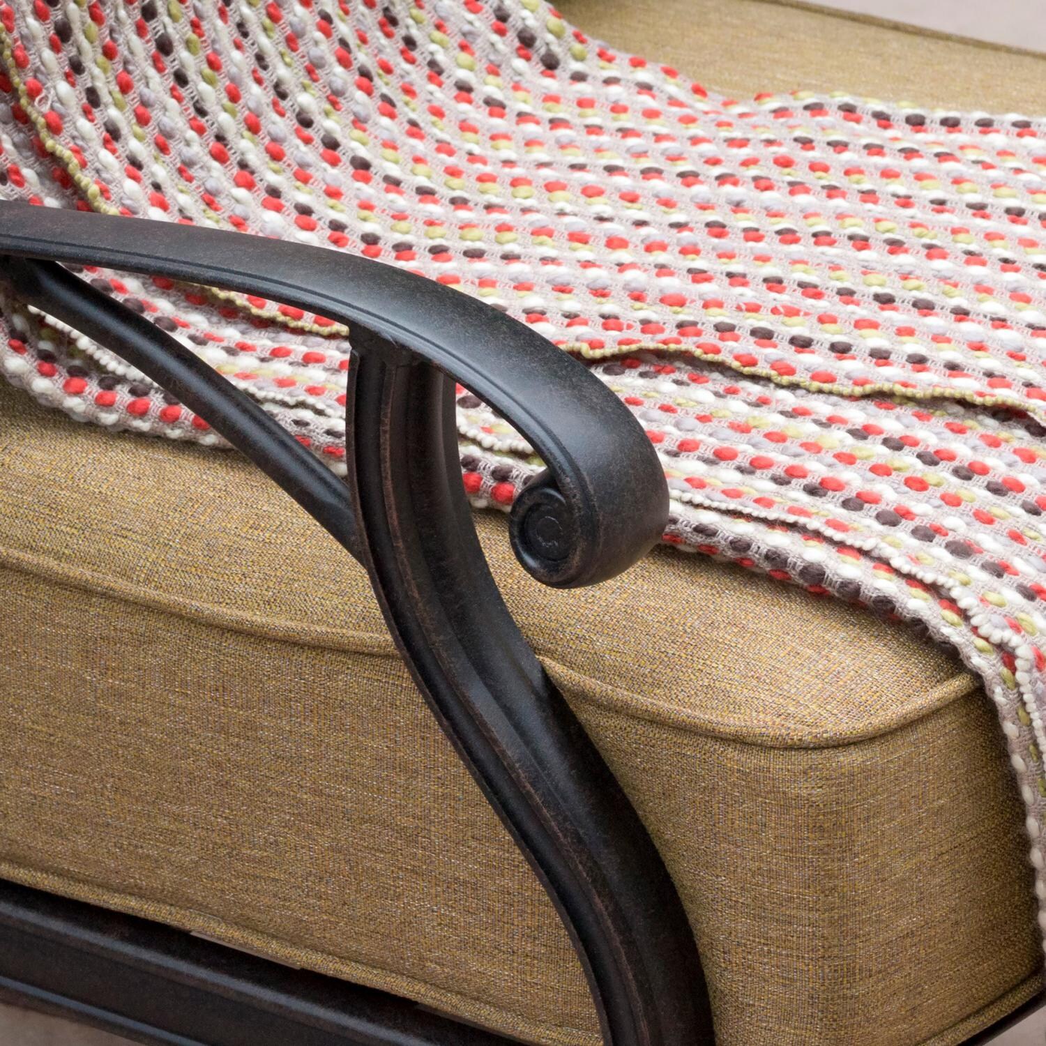 Nassau Cast Aluminum Patio Club Chair By Darlee - Arm Detail thumbnail