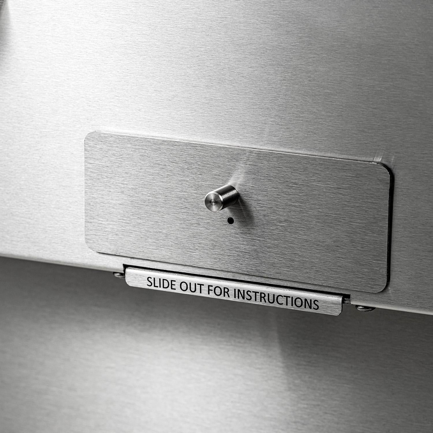 Caliber CRG-42BL00-A-238-H04 42-in Propane Built-In Rockwell Grill - Olive w/ Stainless Steel Hardware - Drip Tray - Detail thumbnail