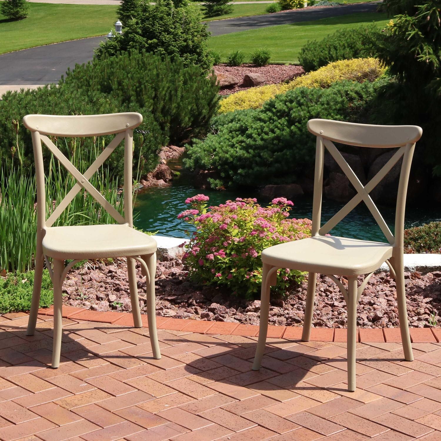 Ultimate Patio Stackable Indoor/Outdoor Patio Dining Chair - Set of 4 - Coffee