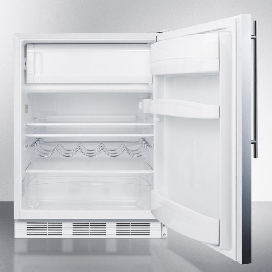 Summit 24-Inch 5.1 Cu. Ft. Compact Refrigerator / Freezer - Open View thumbnail