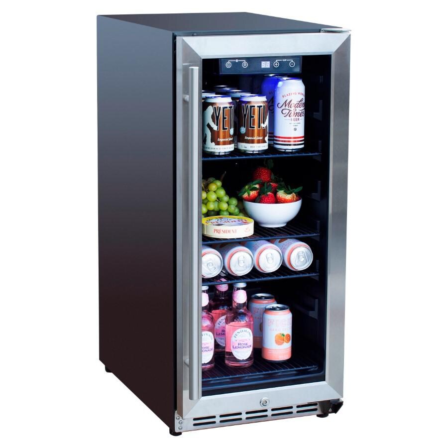 American Made Grills AMG-RFR-15G 15-Inch Outdoor Rated Fridge w/Glass Door - Closed Full Front View thumbnail