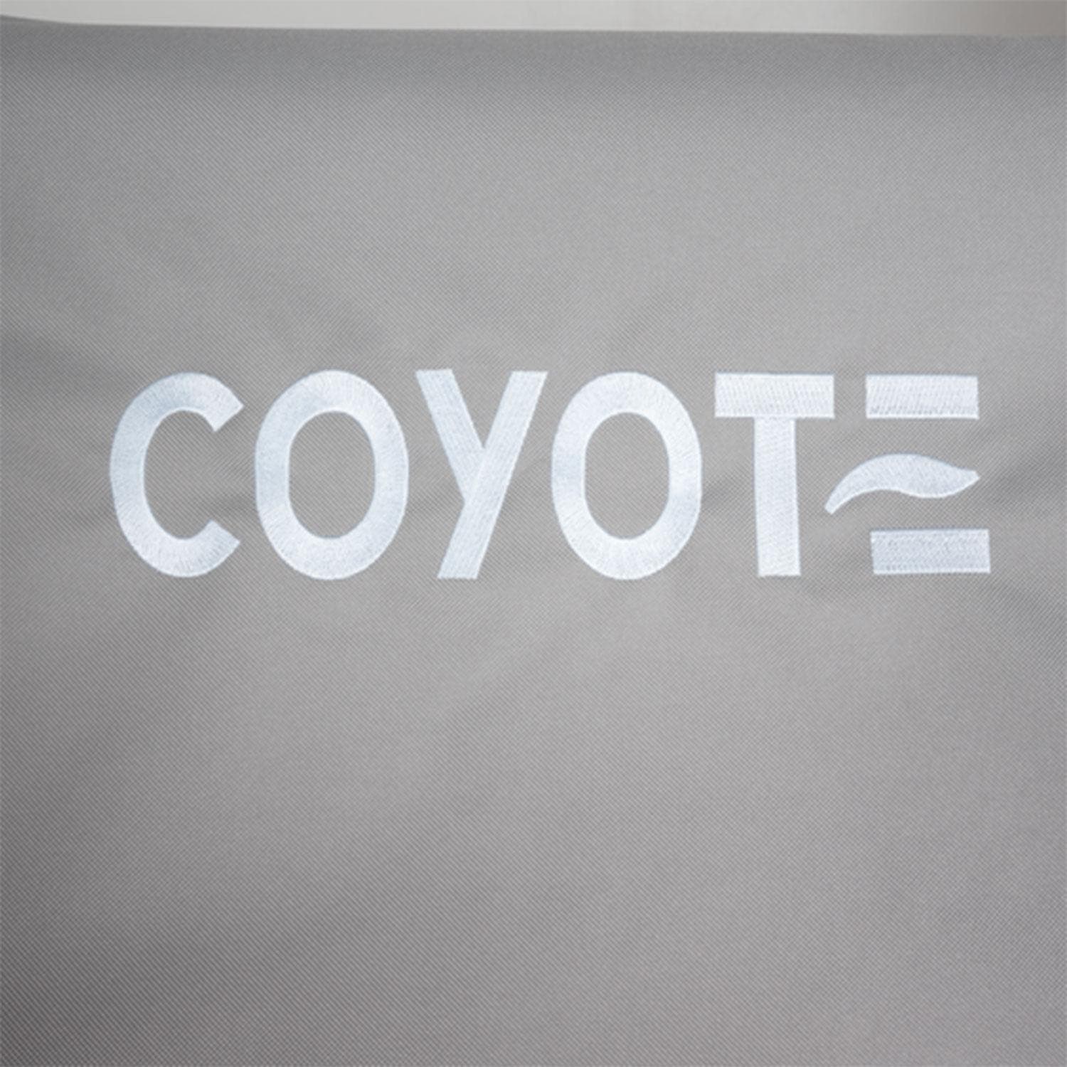 Coyote Grill Cover for 28-Inch Built-In Pellet Grill - Light Grey - Logo