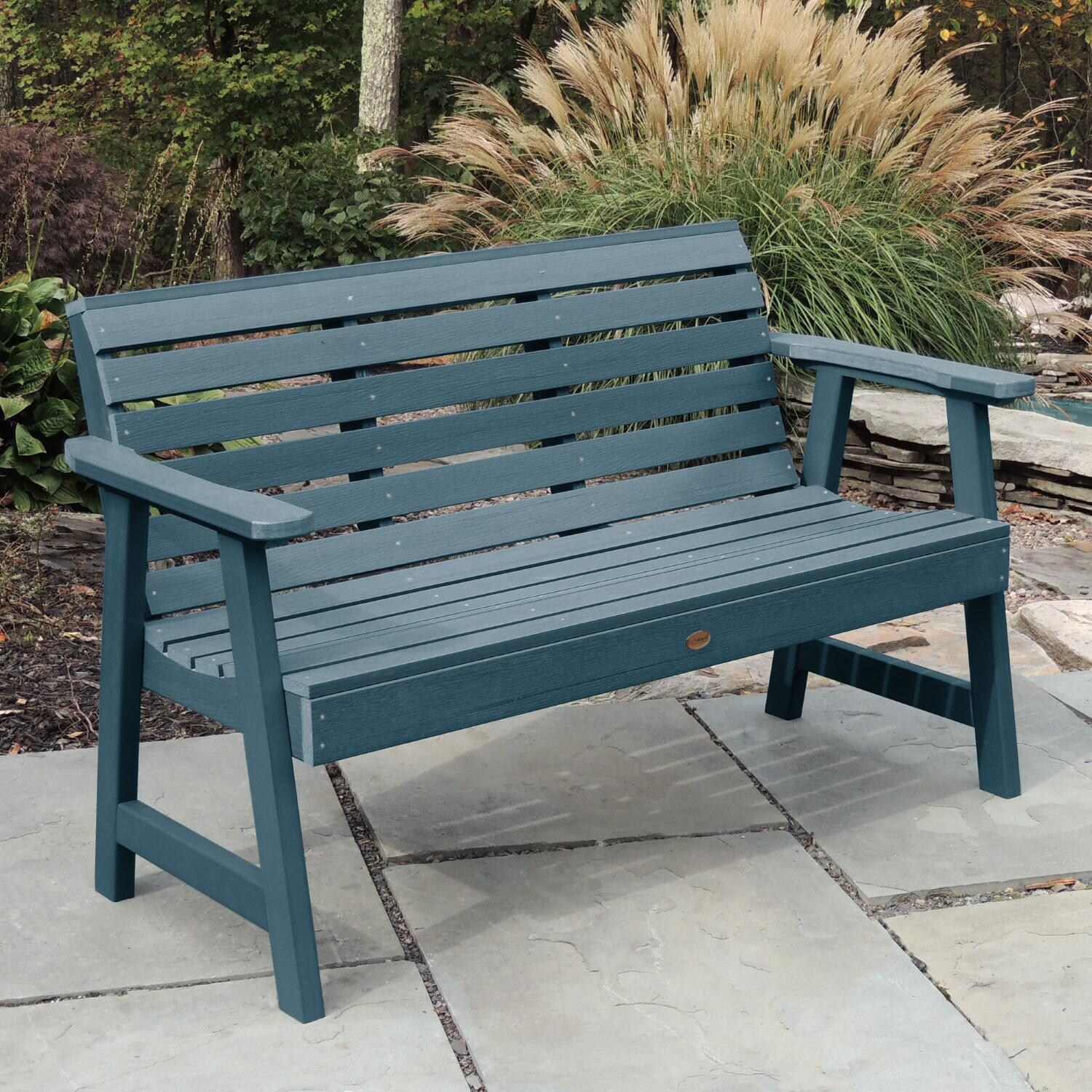 Lakeview Elm Pointe 5-Foot Garden Bench - Nantucket Blue