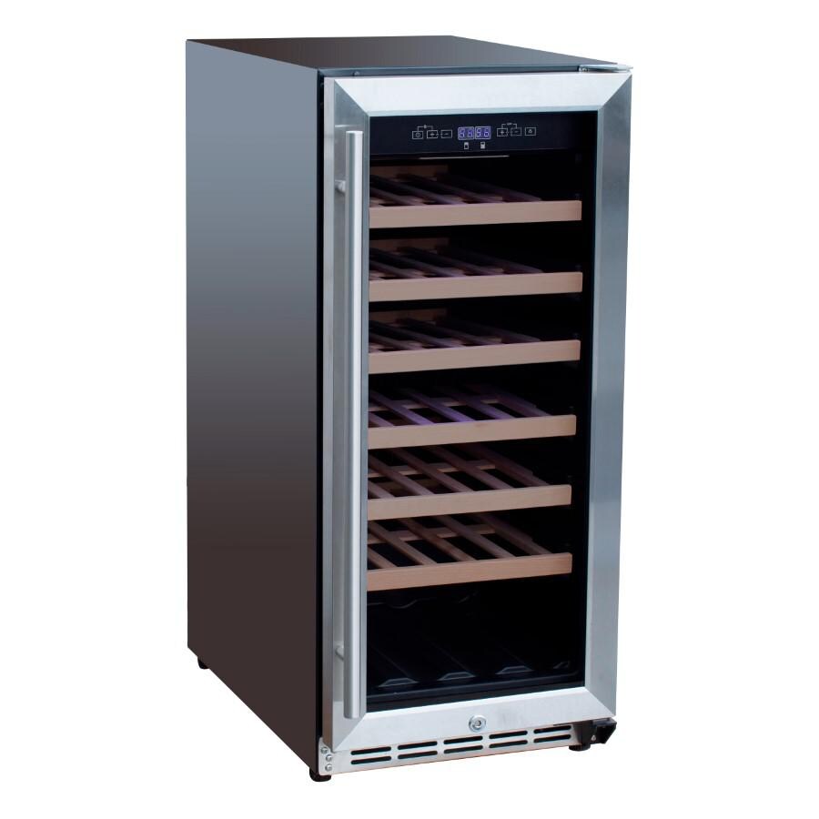 American Made Grills AMG-RFR-15W 15-Inch Outdoor Rated Wine Cooler - Closed Angled View thumbnail