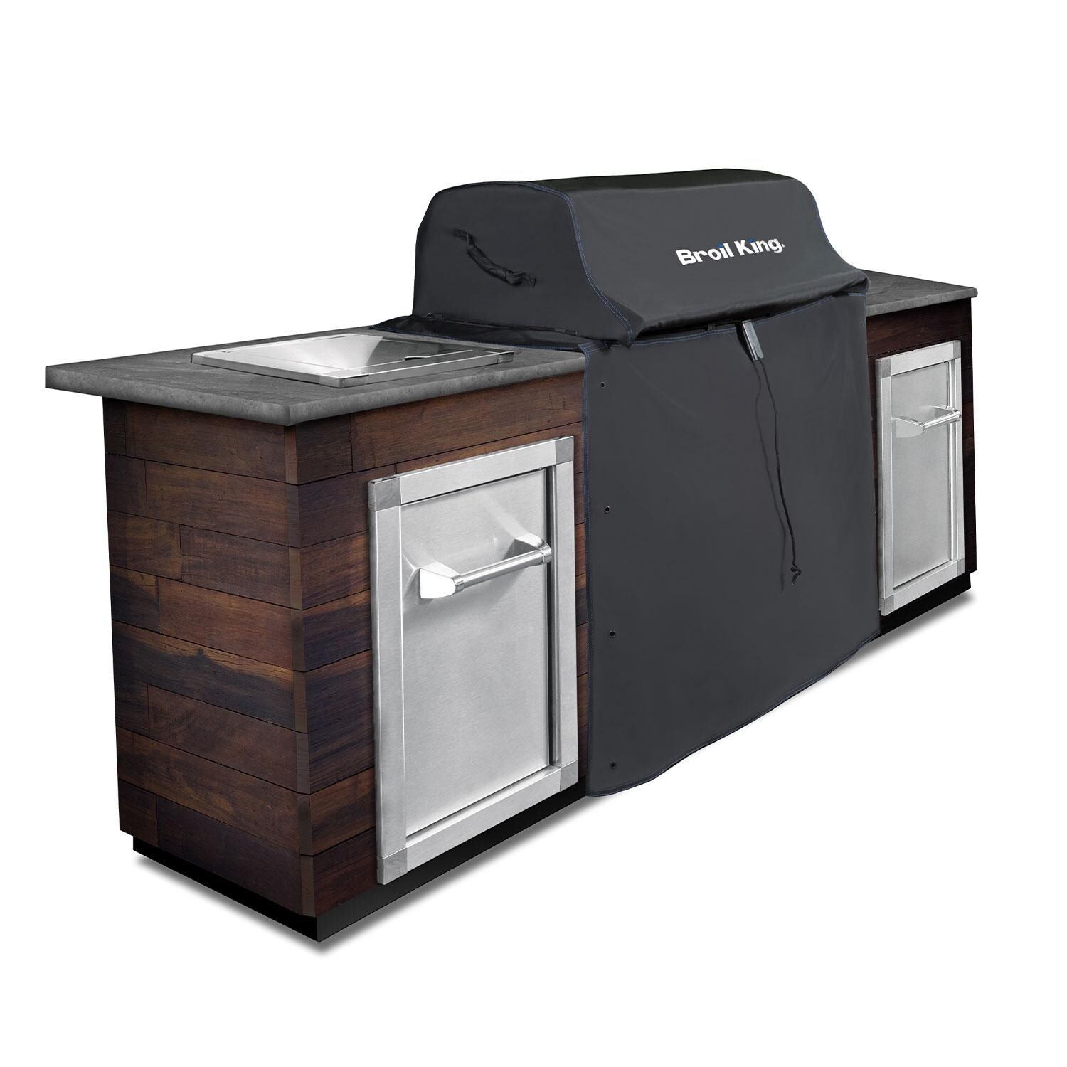 Broil King 68690 Premium Grill Cover for Imperial 600 Series Built-In Island - Island Grill Cover - Right Angle - White Background thumbnail