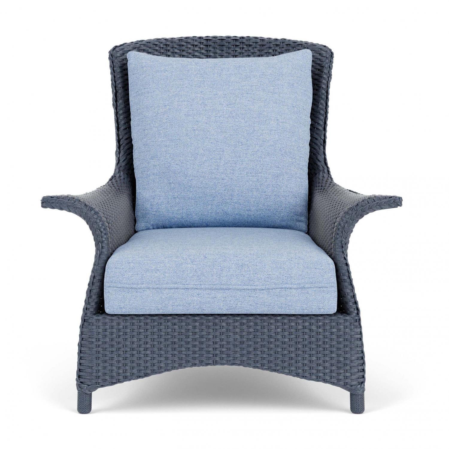 Lloyd Flanders Mandalay Lounge Chair in Denim Blue Finish with Demo Skyway Fabric thumbnail