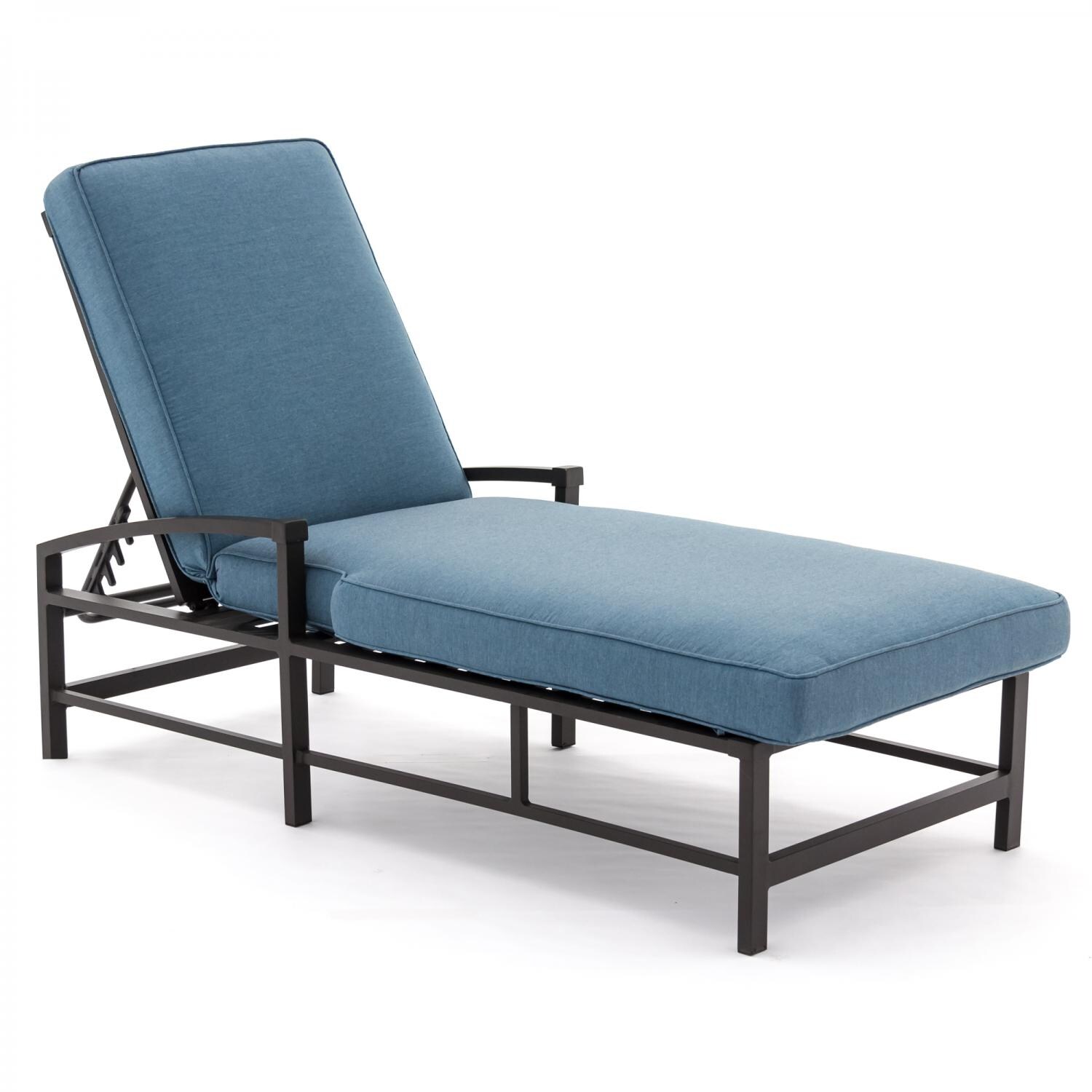 Sunbrella Cast Lagoon Extra Long Outdoor Replacement Chaise Lounge