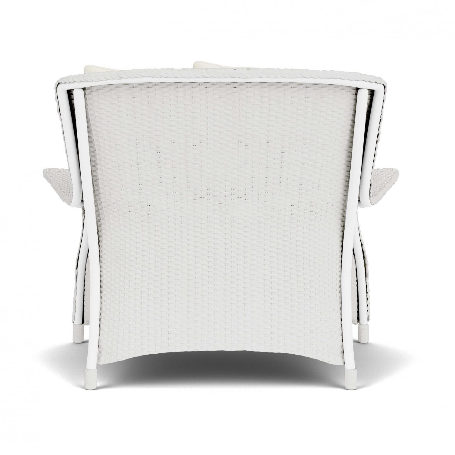 Lloyd Flanders Mandalay Chair and a Half in Matte White Finish with Sailcloth Salt Fabric - Back thumbnail