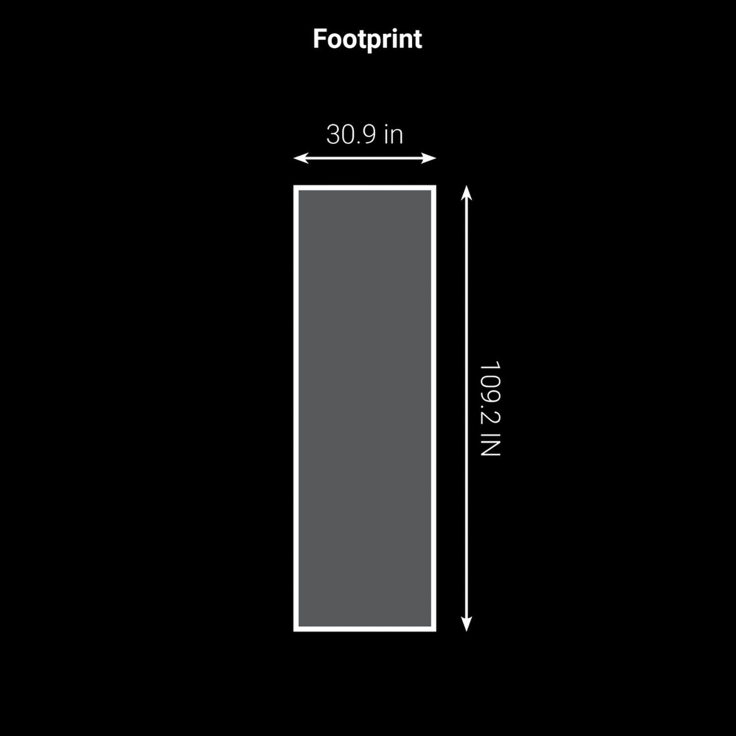 Broil King 896847F Imperial S 590iF 9 Ft Outdoor Kitchen Island w/ Natural Gas 5 Burner Grill - Footprint - Dimensional thumbnail