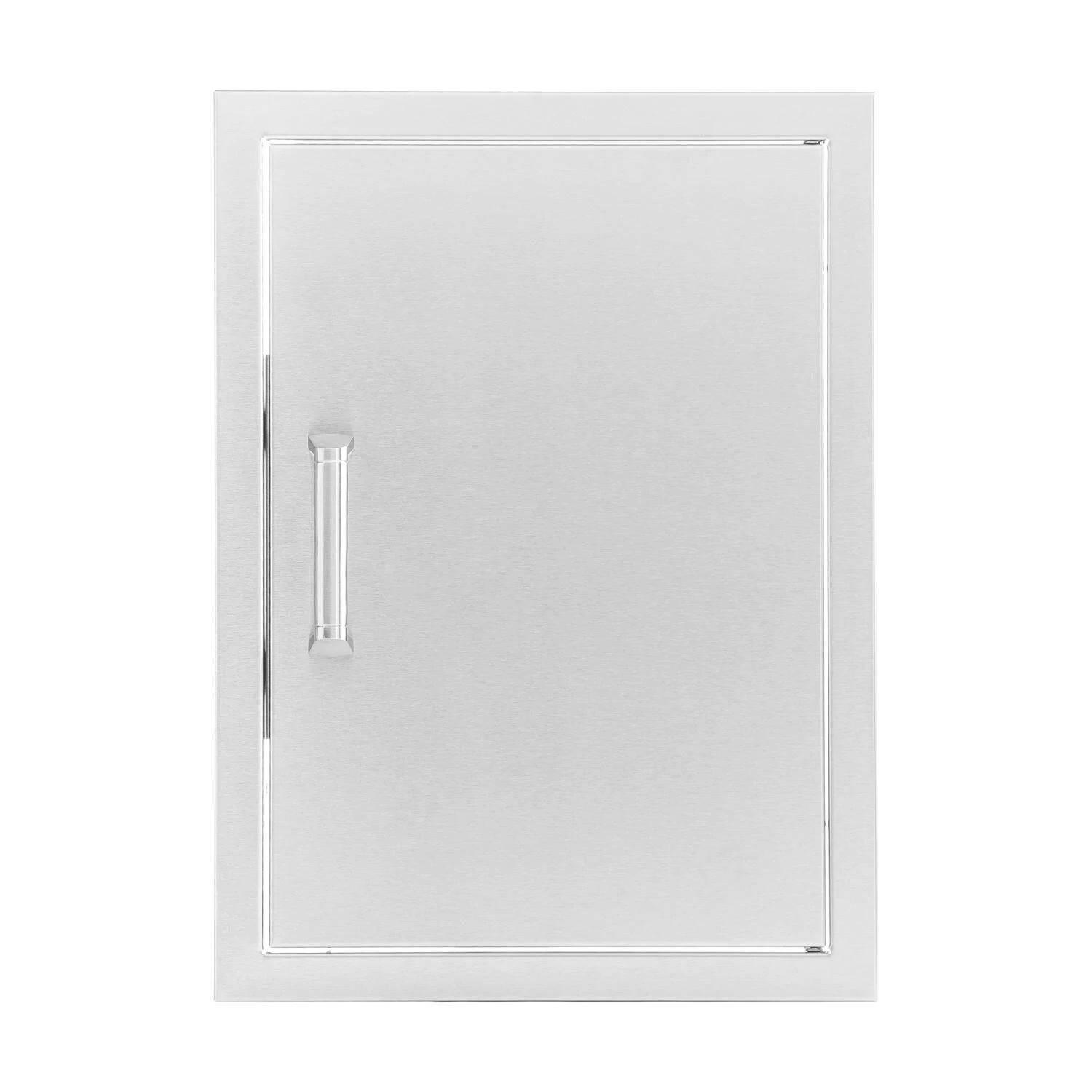 BBQGuys Signature 18-Inch Stainless Steel Reversible Single Access Door - Vertical - Contempo