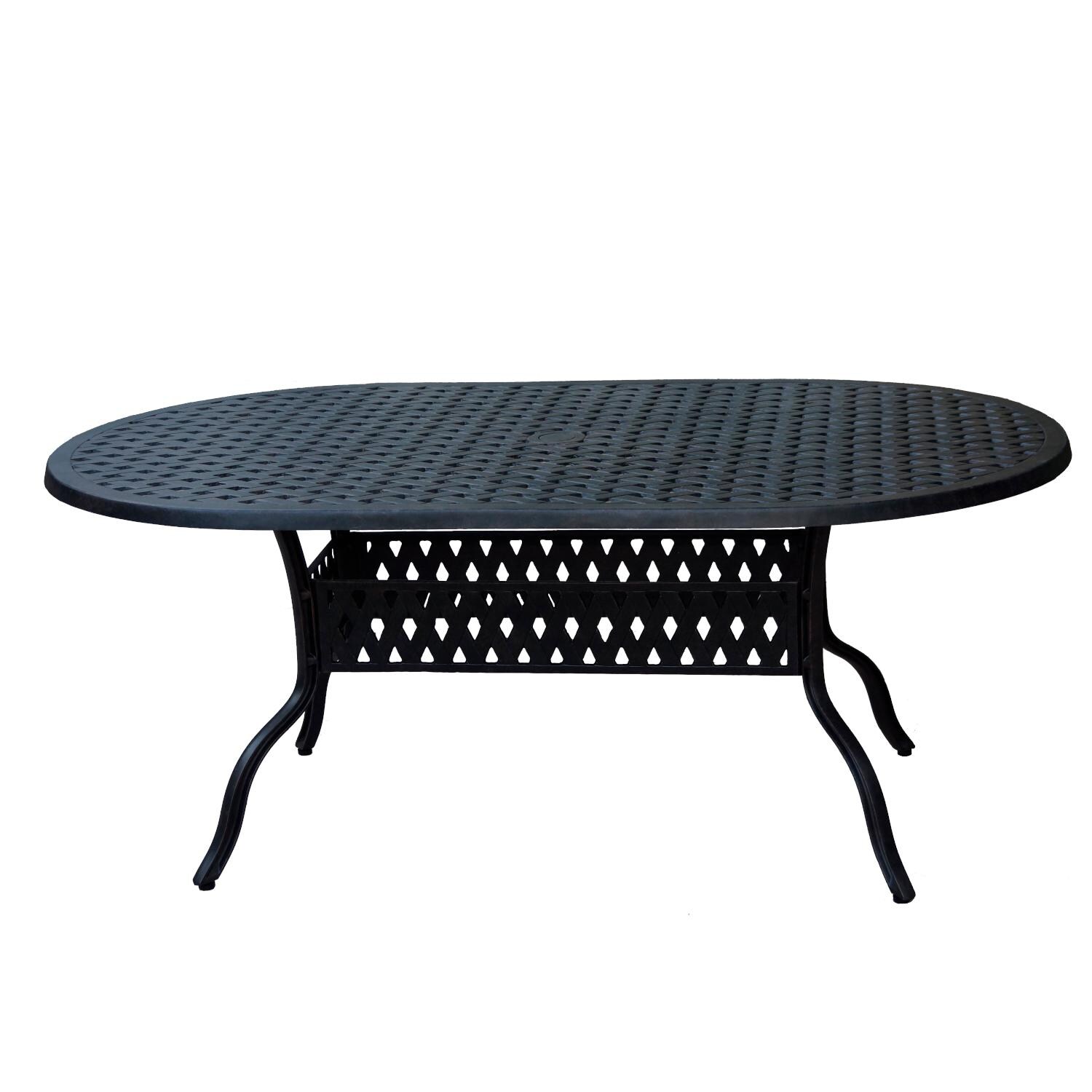 Darlee DL707-7PC-AC25E Elisabeth Cast Aluminum 72 X 42 Inch Oval Dining Table thumbnail