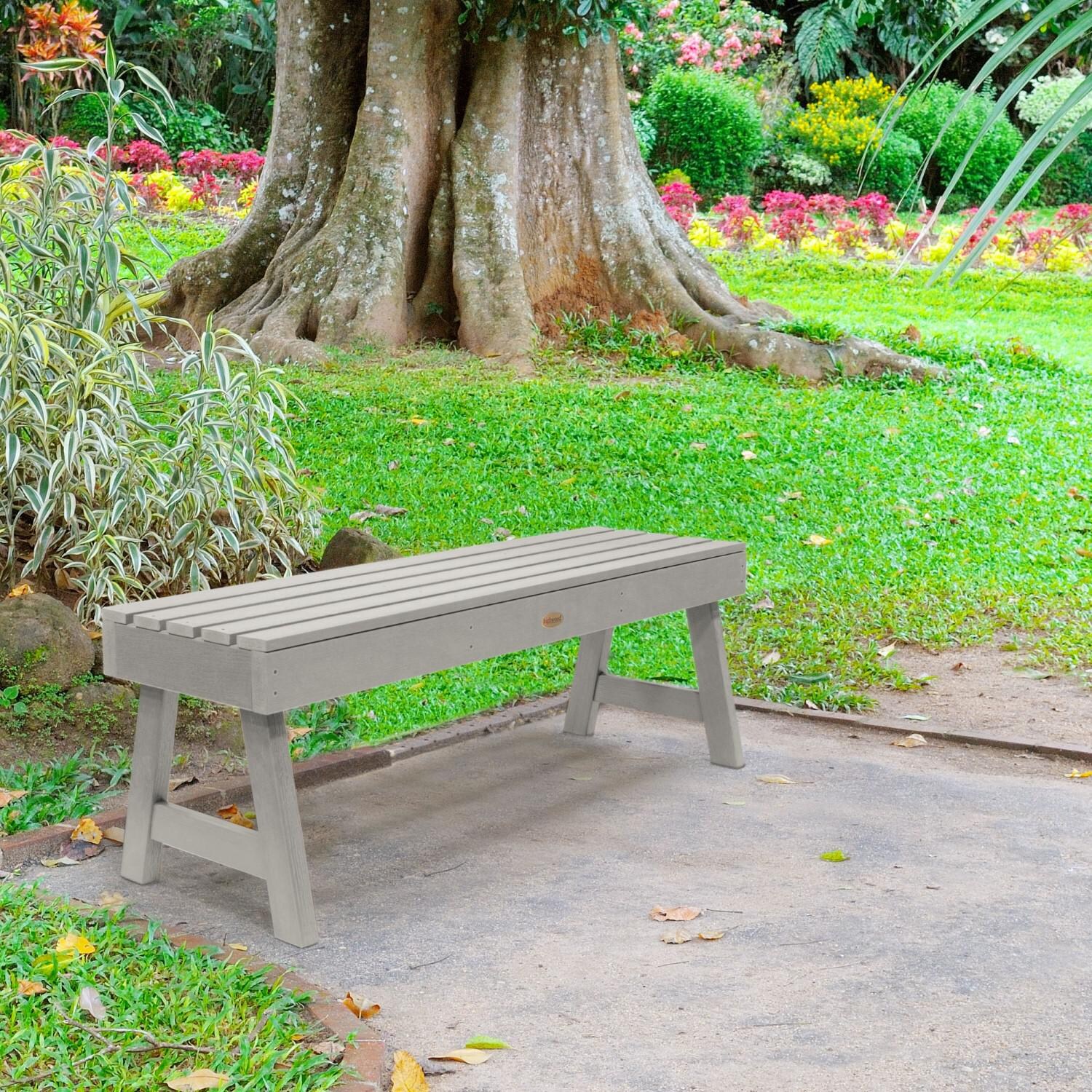 Elm Pointe 4 Ft Recycled Plastic Picnic Bench in Harbor Gray by Lakeview Outdoor Designs