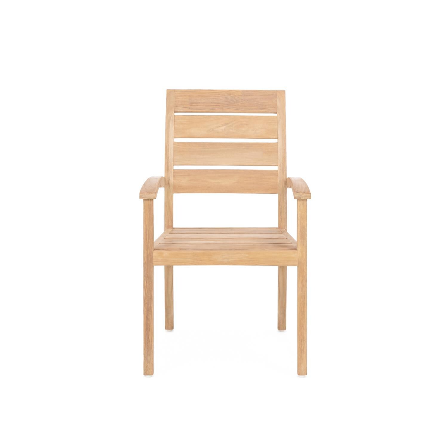 Teak + Table Friday / St Barts 40-Inch 5-Piece - Chair Front - White Background thumbnail