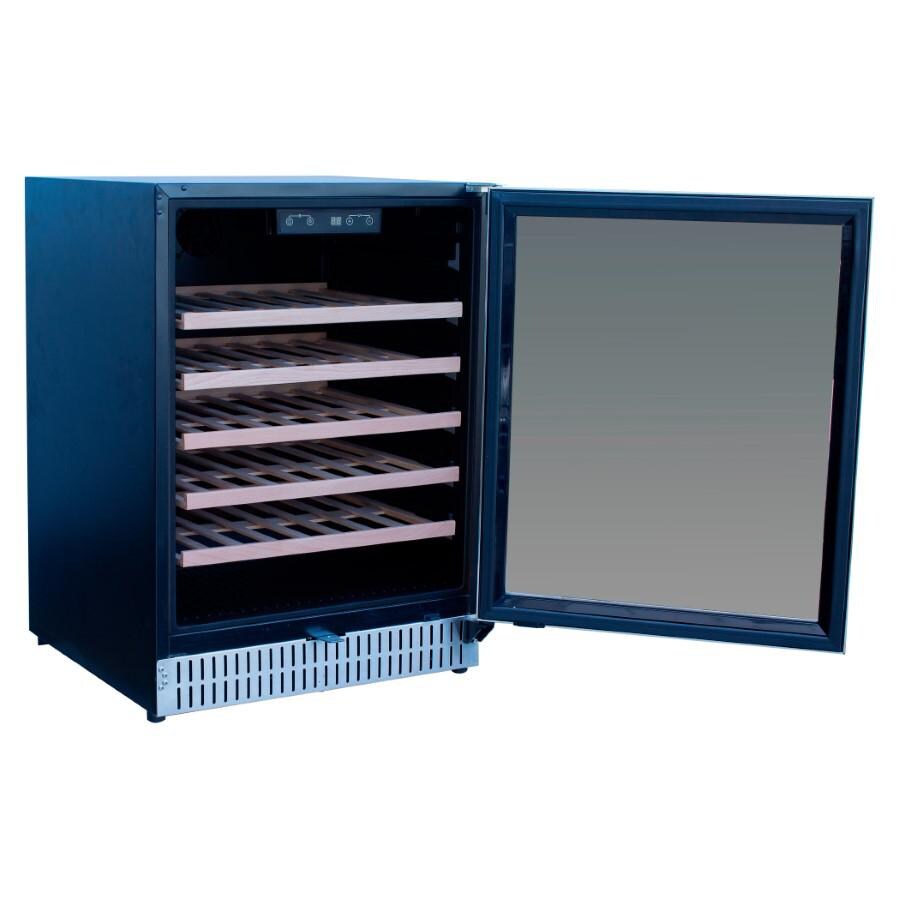 American Made Grills AMG-RFR-24W 24-Inch Outdoor Rated Wine Cooler - Open Angled View thumbnail
