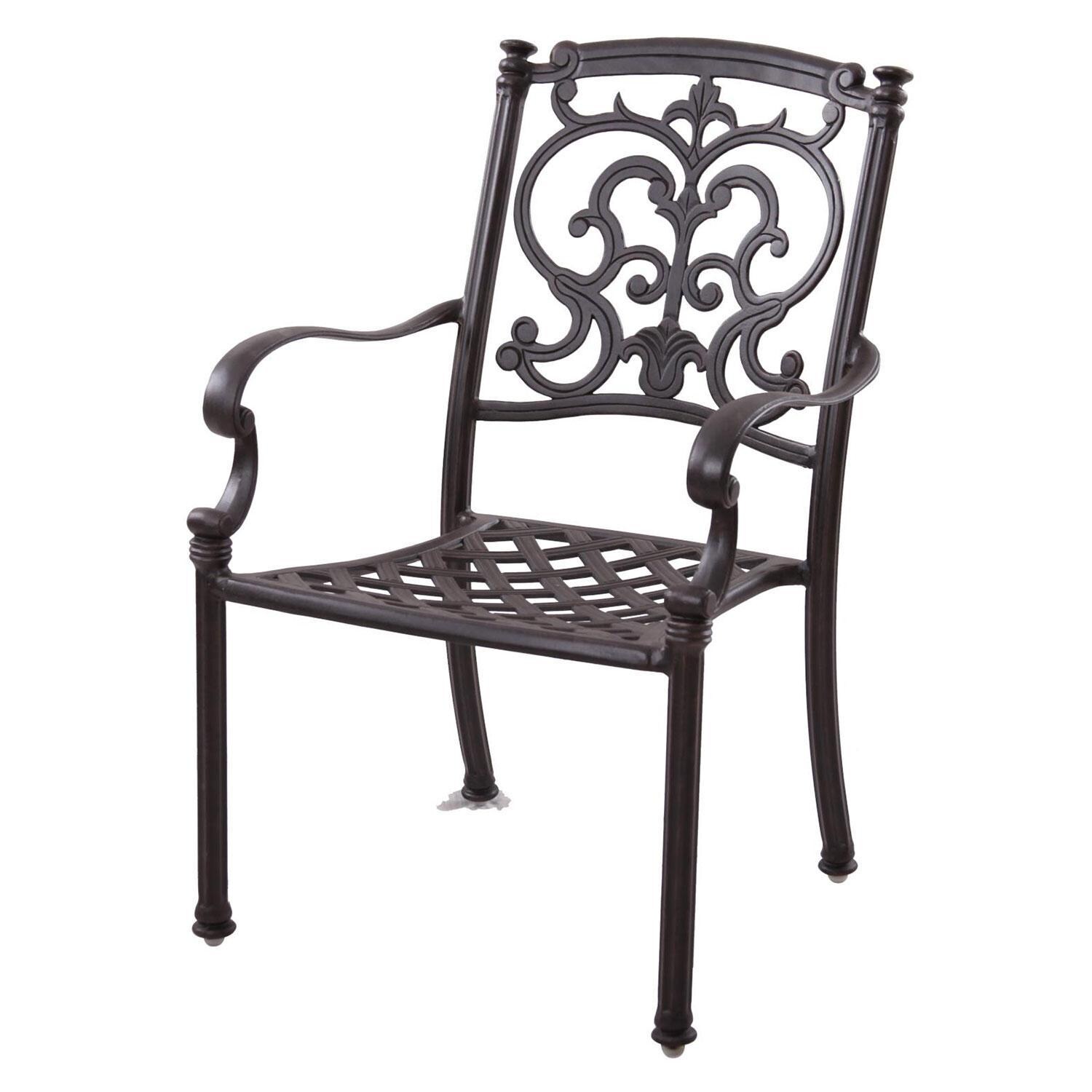 Darlee Santa Barbara Dining Arm Chair - With No Cushion - White Background thumbnail