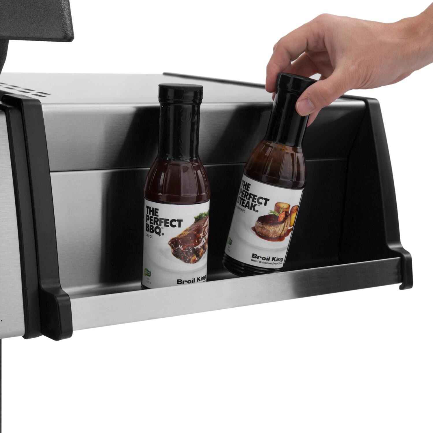 Broil King Sovereign 90 3-Burner Freestanding Gas Grill - Condiment Bin thumbnail
