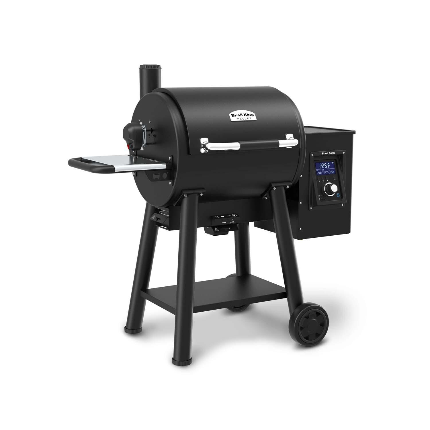 Broil King 495051 Regal 400 Wi-Fi & Bluetooth Controlled 26-in Pellet Grill - Angled - White Background thumbnail