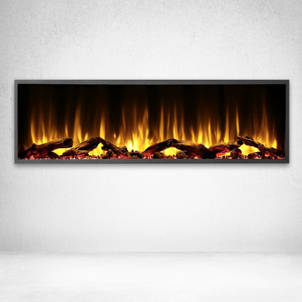 Dynasty DY-BEF64 Harmony Series 64-Inch Built-In Electric Fireplace - Shown with Logs thumbnail