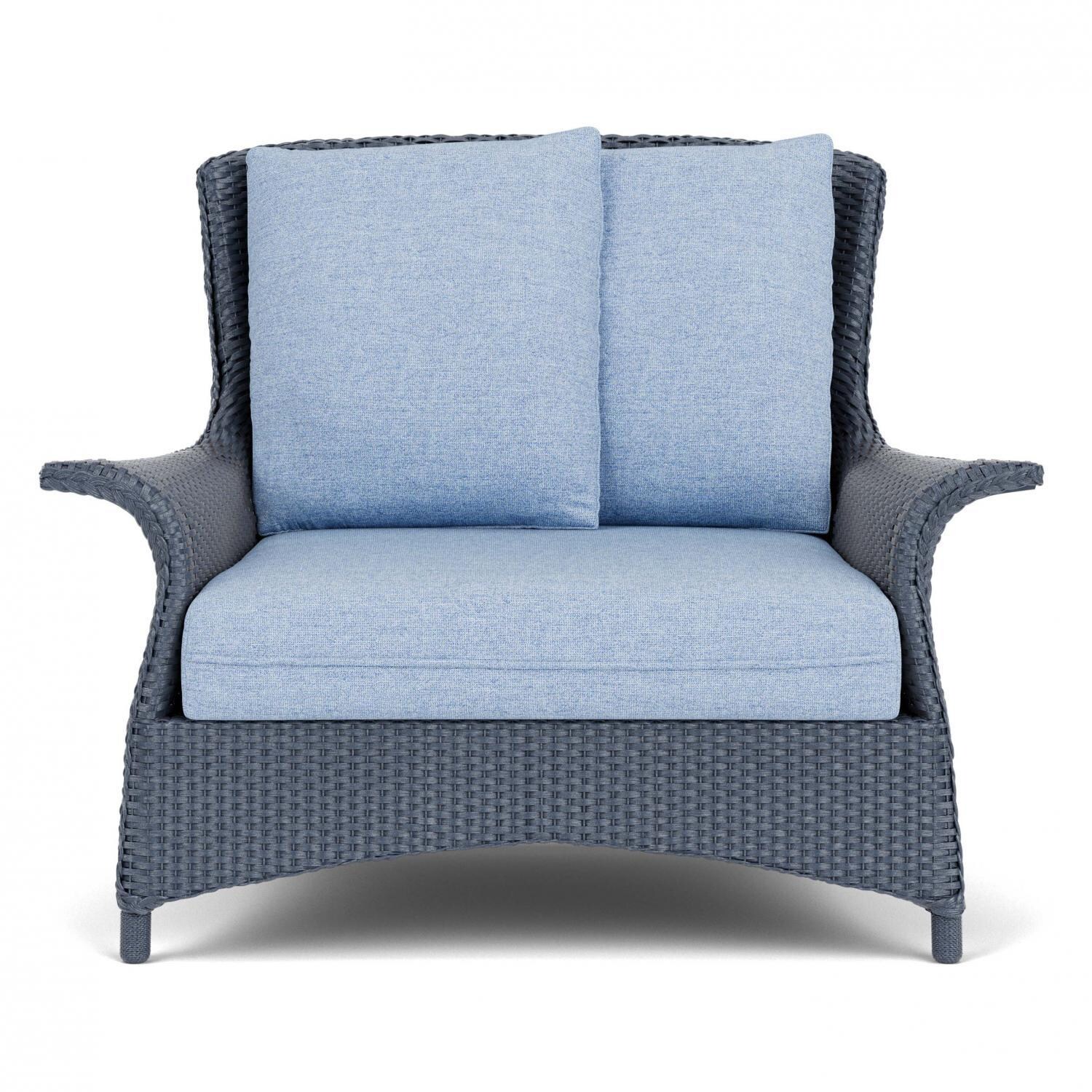 Lloyd Flanders Mandalay Chair and a Half in Denim Blue Finish with Demo Skyway Fabric thumbnail