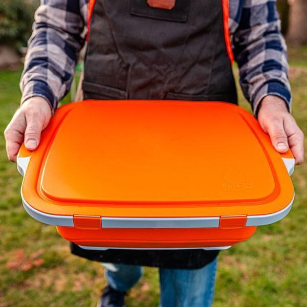 Drip EZ TUBV2-1 V2 BBQ Prep Tub - Classic Orange - Holding Tub - Lifestyle thumbnail