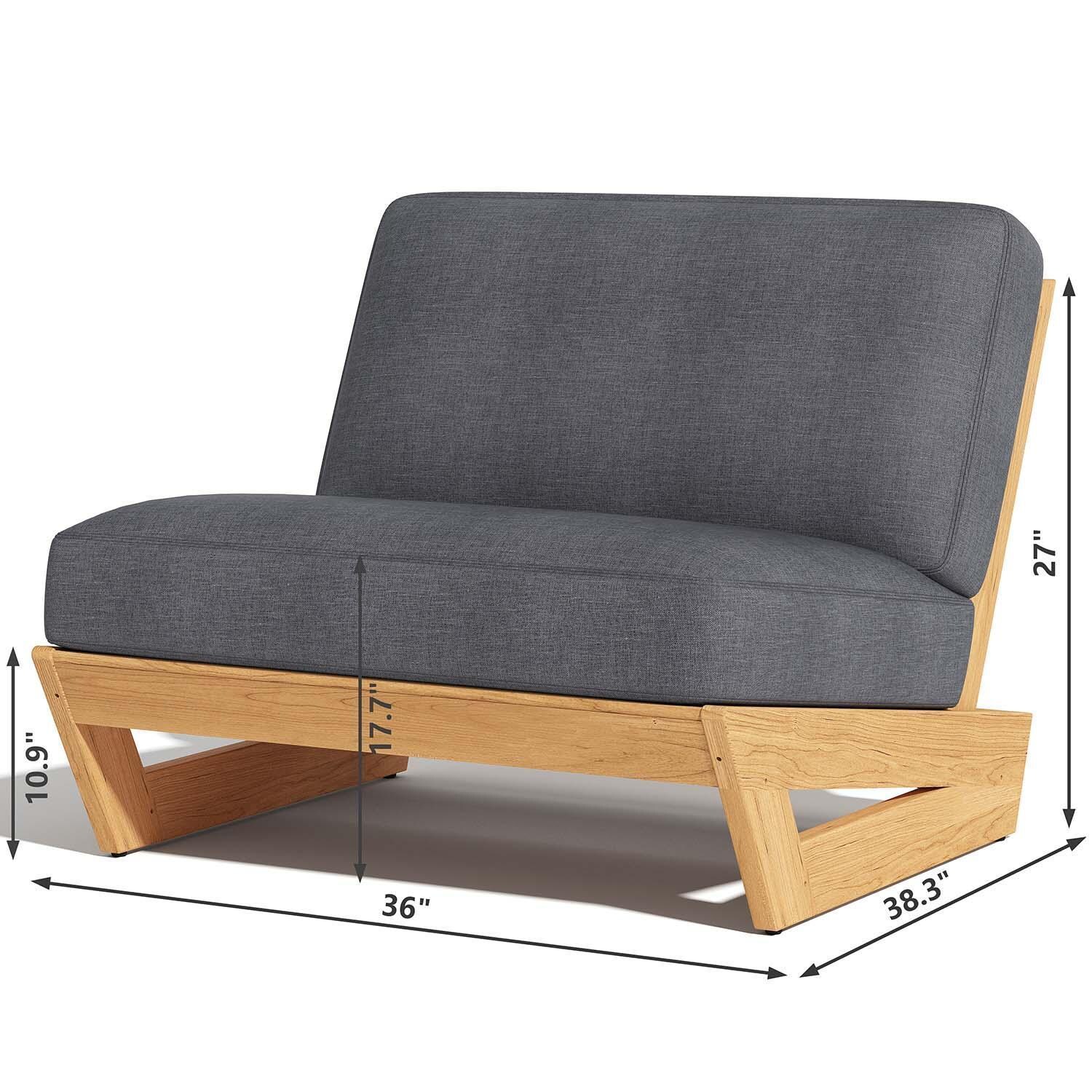 Willow Bay 4 Pc Set Teak Conversation Set By Lakeview Outdoor Designs - Sofa Chair - Dimensional thumbnail