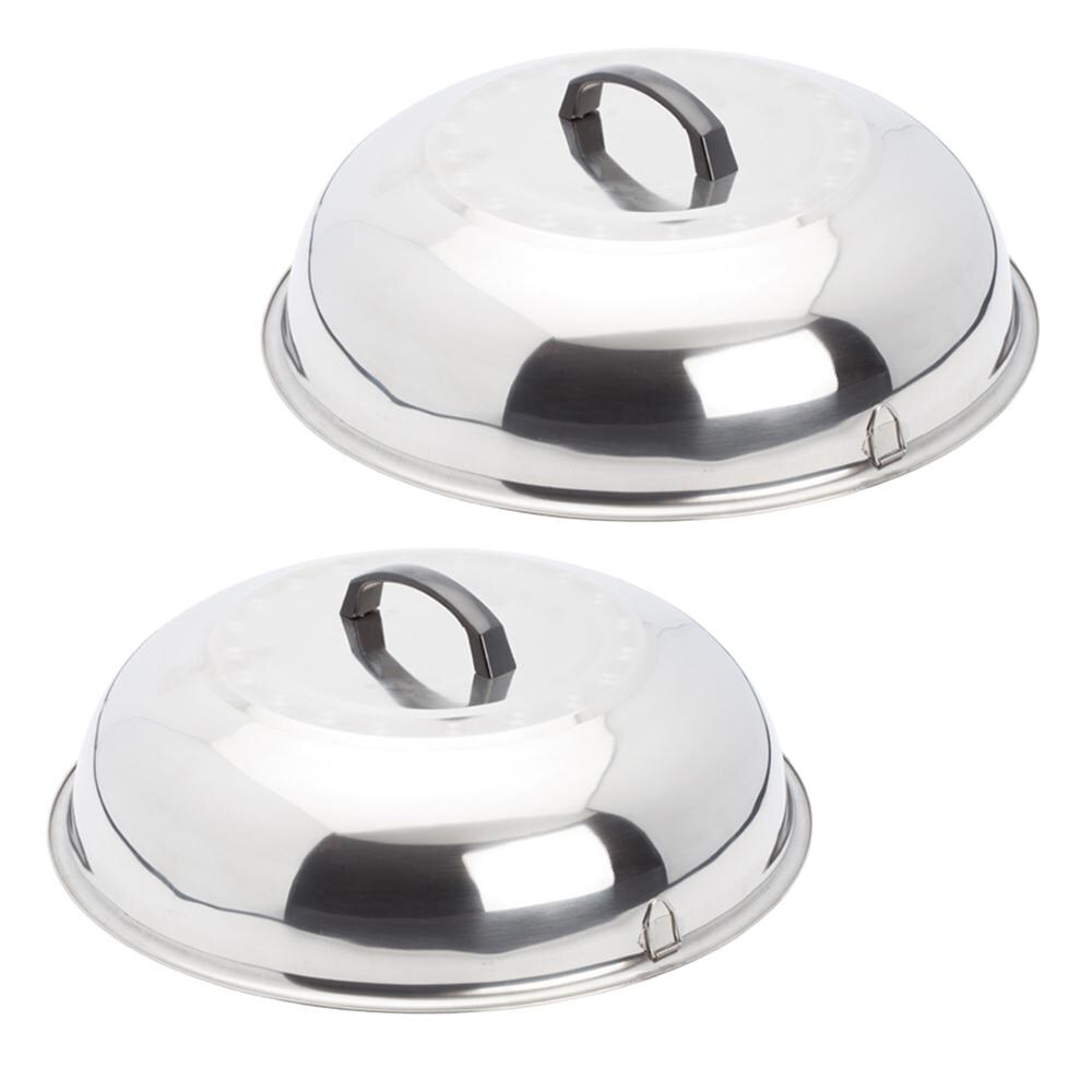 EVO Stainless Steel Cooking Covers - Set of 2 Sizes - 12-0116-AC