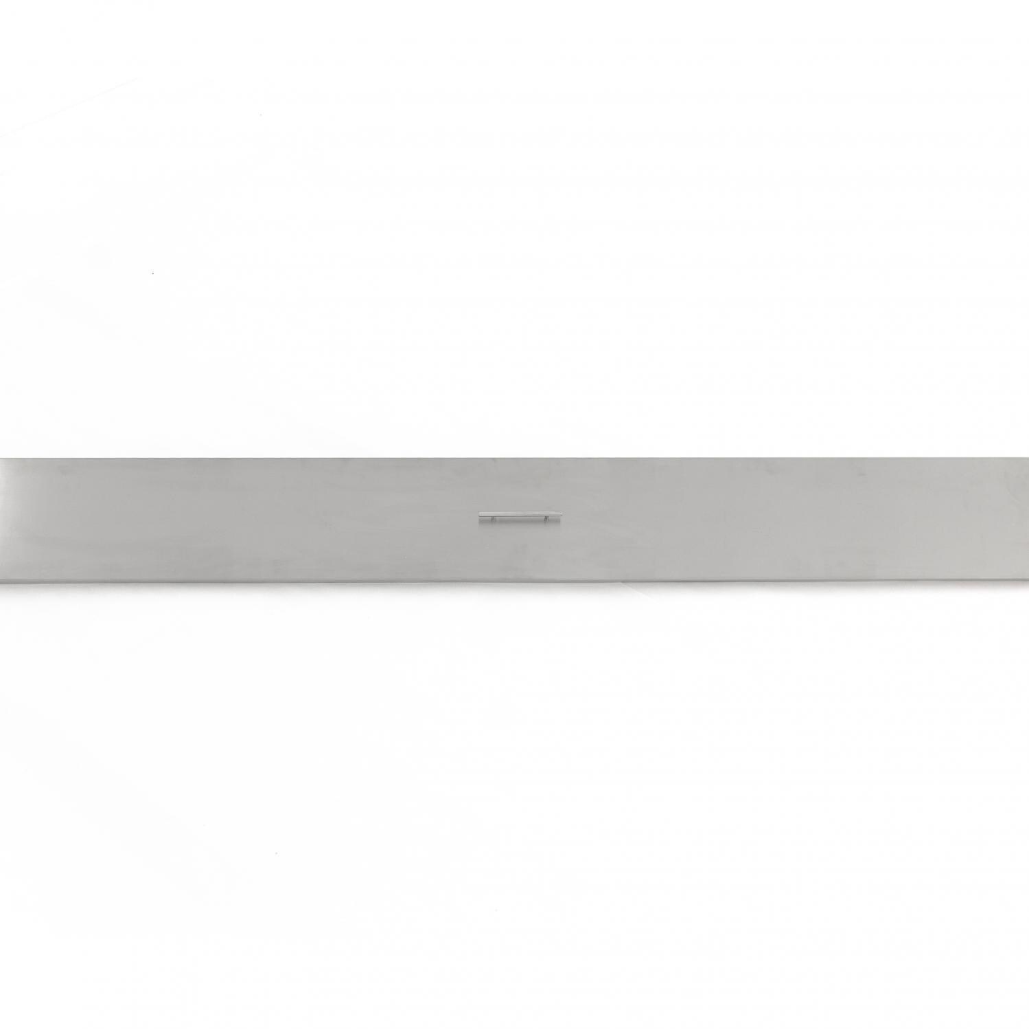 BBQGuys Signature Series 75-Inch Linear Pan Cover - Stainless Steel - Top View thumbnail