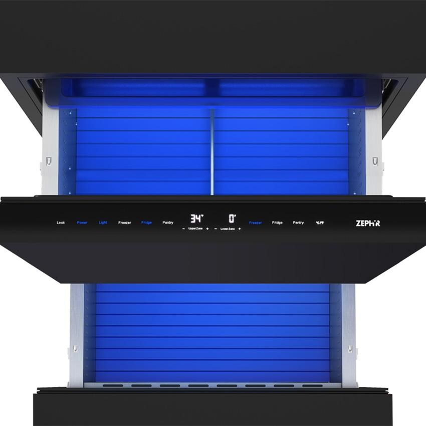 Zephyr PRRFD24C2AP Presrv 24-in 3.9 Cu. Ft. Outdoor Refrigerator/Freezer Drawers - Panel Ready - Detail thumbnail