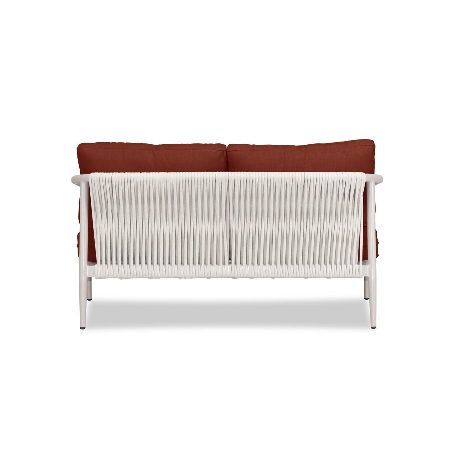 Lakeview Midnight Cove 2 Person Aluminum Loveseat in Urban Stone/Carrera/Canvas Henna - Back - White Background thumbnail