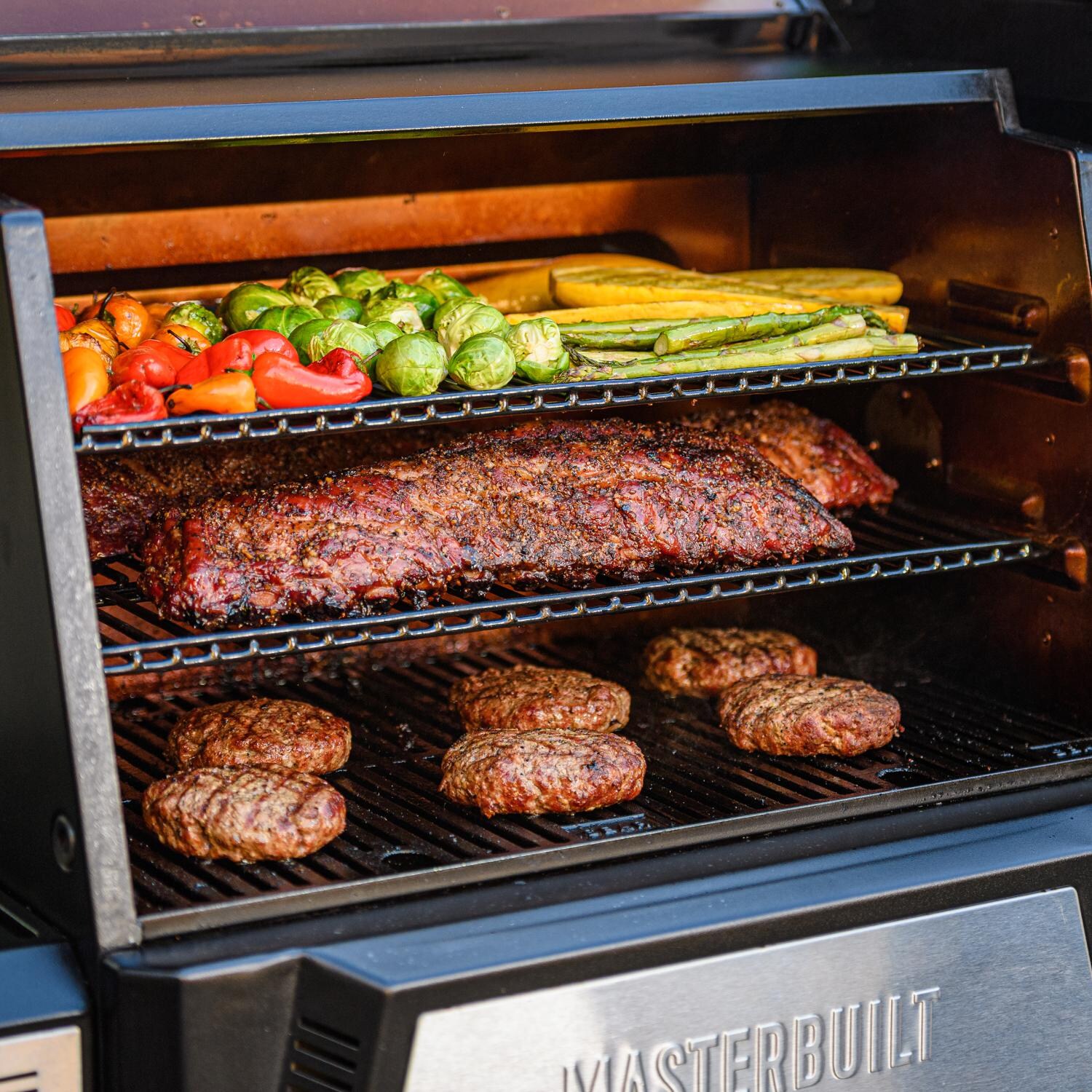 Masterbuilt - MB20091420 - Warming Racks For Gravity Series Digital Charcoal Grill + Smoker - Utilizing The Extra Space thumbnail