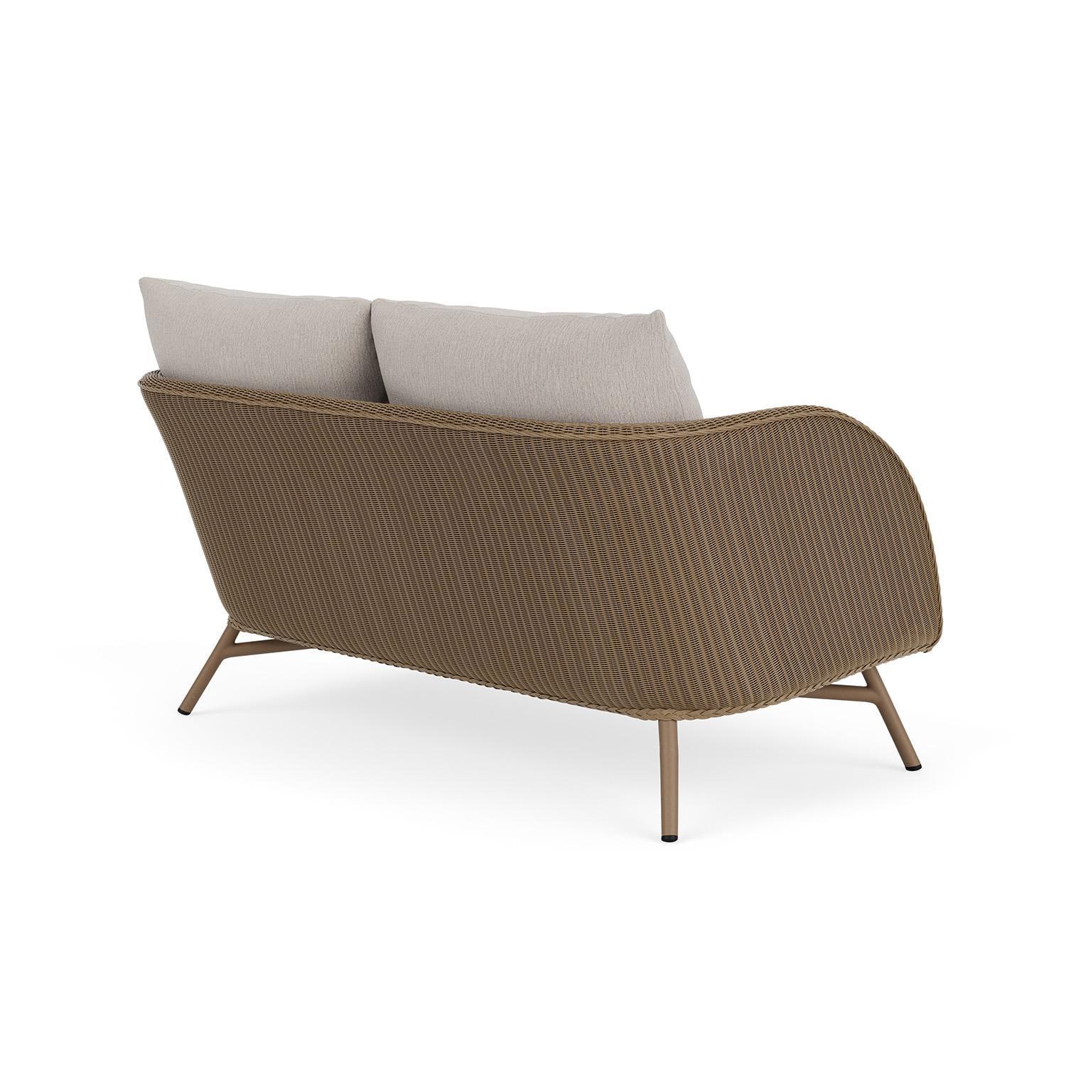 Lloyd Flanders Essence Loveseat W/Remy Cloud Fabric - Fawn Finish - Back Right thumbnail