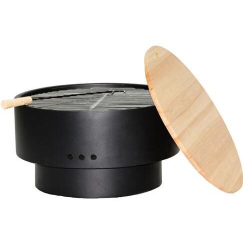 24 Inch Round Steel Wood-Burning Fire Pit in Black by Ultimate Patio