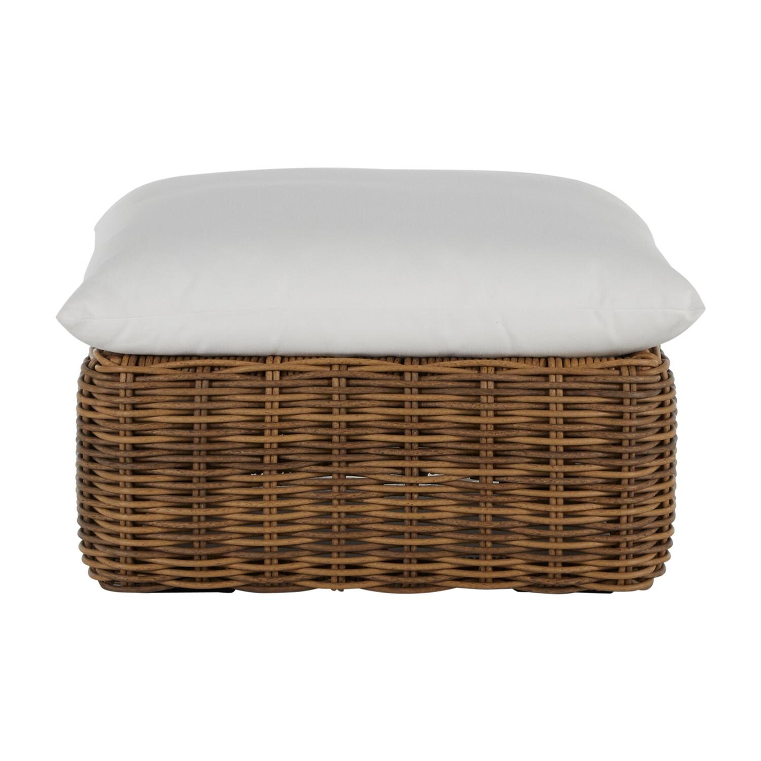 Summer Classics 339482+C775F664N Montecito Woven Ottoman - Side View thumbnail