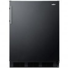Summit 24-Inch 5.5 Cu. Ft. Freestanding Compact Refrigerator - Black - FF63B image